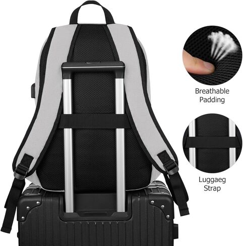 Black Backpack for Boys, Backpack for School Teens, Lightweight Casual High School Bookbag, Laptop Backpack with USB Charging Port Fits 15.6 Inch Notebook in Kuwait
