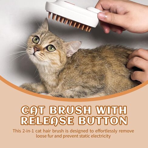 Spritz Defur Comb for Cats, New 3-in-1 Cat Steam Brush for Massaging and Cleaning Shedding Pets, Comb For Long and Short Hair Cats and Dogs Grooming Tool (Purple) in Saudi Arabia
