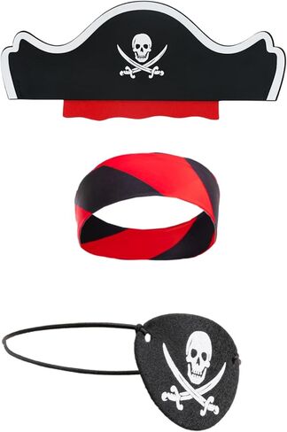 Pirate Costume Kids Pirate Role Play Dress Up Boys Halloween Costume Cosplay Birthday Party 3-10Y in Saudi Arabia