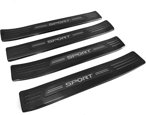 غطاء حراس الدخول متوافق مع لكزس TX TX350/500H/500H+ 2024 2025 خارج الباب عتبات الحراسة حارس الحامي تقليم ملحقات السيارة الداخلية الفولاذ المقاوم للصدأ 4 مساءً (نمط ألياف الكربون) in Kuwait