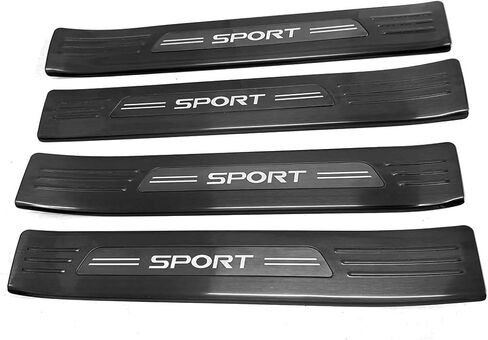 غطاء حراس الدخول متوافق مع لكزس TX TX350/500H/500H+ 2024 2025 خارج الباب عتبات الحراسة حارس الحامي تقليم ملحقات السيارة الداخلية الفولاذ المقاوم للصدأ 4 مساءً (نمط ألياف الكربون) in Kuwait