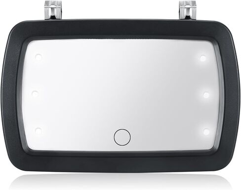 Jetec Car Visor Mirror Car Vanity Visor Makeup Mirror with Touchscreen for Truck Automobile Accessories Supply in Saudi Arabia