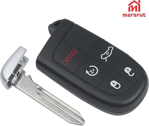 5-Button Smart Key Fob Remote Fits for 2019-2022 Dodge Challenger and for 2019-2022 Dodge Charger to Replace OEM Part, Part Number: 68394195, FCC ID: M3N-40821302 in Saudi Arabia