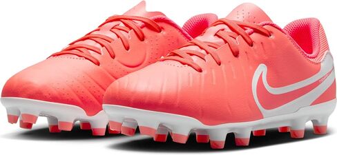 Nike Jr. Tiempo Legend 10 Academy Little/Big Kids Multi-Top-Top Soilds (DV4348-800 ، الحمم البركانية الساخنة/البيضاء) in Saudi Arabia