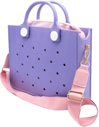 EVA Beach Bag Tote for Women, Waterproof Sandproof Lightweight, Quick-Dry Gym Swim Travel Bag 10.9x8.5x3in in Kuwait