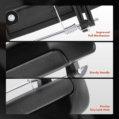 A-Premium Upgraded Metal Tailgate Handle Compatible with 2002-2008 Dodge Ram 1500 & 2003-2009 Ram 2500 Ram 3500 - Textured Black Latch Handle, Replace# 55276237AA in Saudi Arabia