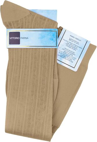 Men's Ribbed Sheer Nylon Over the Calf Dress Socks – Breathable Suit Tuxedo Trousers Socks (3-Pack) in Kuwait