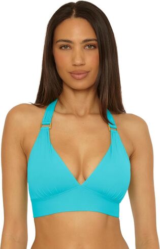 إلهة الشمس النسائية Halter Bikini Top ، التحكم في البطن ، قابلة للتعديل ، تعادل الظهر ، ملابس السباحة in Kuwait