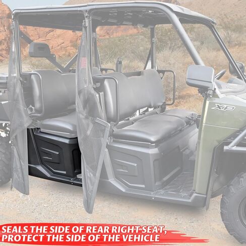 Sautvs الأسود الخلفي الظهر اليمنى مع الروك ل Polaris Ranger Crew 570 XP 570 بحجم كامل/حارس الطاقم XP 900/Ranger Crew XP 1000/Ranger Crew Diesel 2014-2019 (الجانب الخلفي الأيمن ، استبدل #5450360-070) in Saudi Arabia