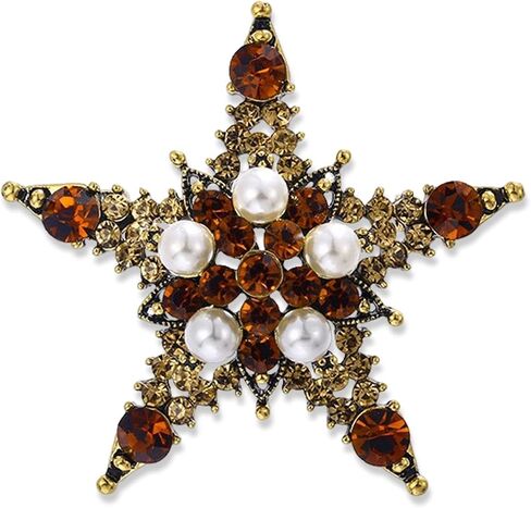 Crystal Flower Brooch Pins for Women Elegant Enamel Rhinestone Floral Brooches Pin Fashion Jewelry for Party Dance Wedding Banquet Brooch for Women Gift in Saudi Arabia