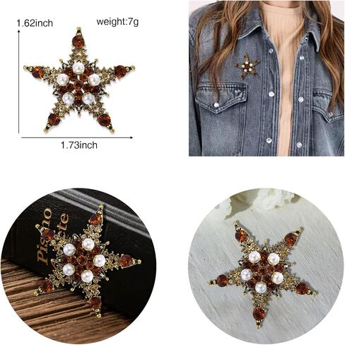 Crystal Flower Brooch Pins for Women Elegant Enamel Rhinestone Floral Brooches Pin Fashion Jewelry for Party Dance Wedding Banquet Brooch for Women Gift in Saudi Arabia