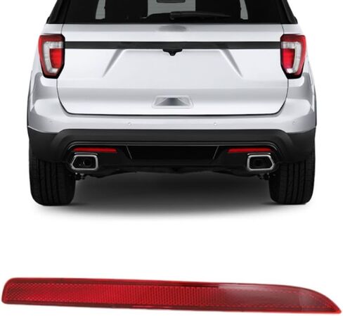 Rear Bumper Reflector Light For 2016 2017 2018 2019 Ford Explorer Base Limited Platinum Sport XLT - Passenger Side - Rear Reflector Light Cover Replacement For FB5Z15A449D in Saudi Arabia