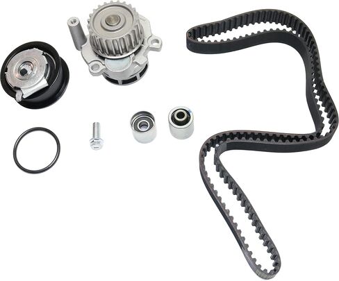 Garage-Pro Timing Belt Kit W/Belt Idlers & Tensioner, Water Pump & Gasket fits DOHC 2.0L Replacement for Volkswagen Jetta 2006 2007 2008 Audi A4 Quattro 2005-2009 in Saudi Arabia