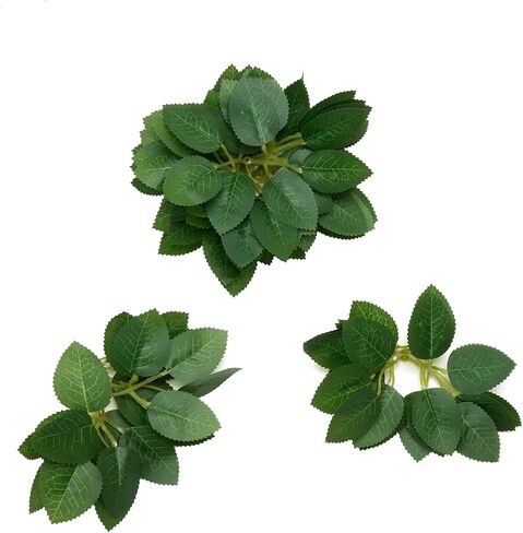 100 Pcs Artificial Green Leaves Rose Leaves Decoration,Bridal Wreath Decor,Wedding Party Birthday Proposal Decorations, Wreath Leaves/Green Leaves/Loose Leaves/Rose Leaves (green1) in Saudi Arabia