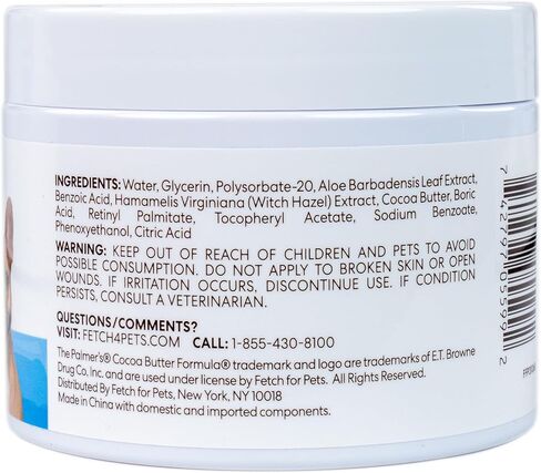 Palmer's for Pets Palmer's for Pets Facial Cleansing Pads with Cocoa Butter 100ct; Small Face Wipes for Dogs with Vitamin E and Cocoa Butter, Dog Eye Cleaning Wipes in Saudi Arabia