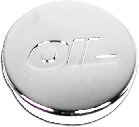 Fits Universal Chrome Top Push In Oil Cap Plug For Valve Covers Oil Logo 1.25" in Saudi Arabia