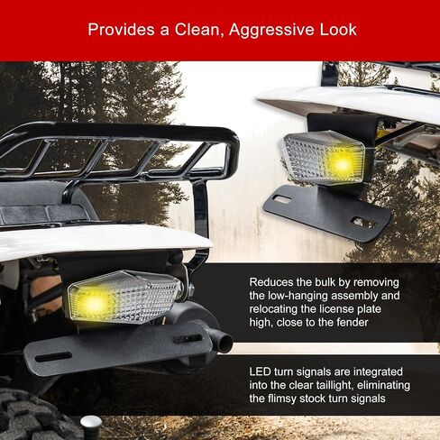 Tusk Fender Eliminator Kit includes LED Taillight with integrated turn signals Compatible with Yamaha TW200 1990-2025 in Saudi Arabia
