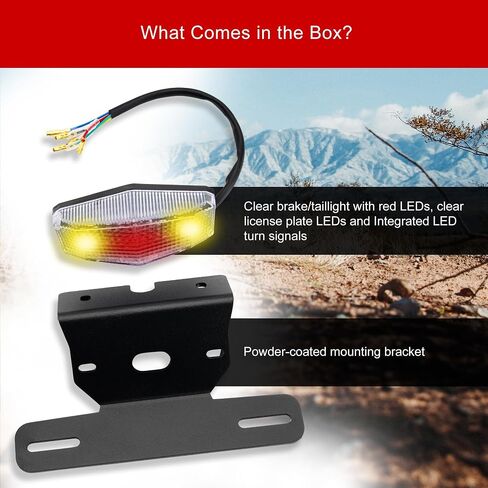 Tusk Fender Eliminator Kit includes LED Taillight with integrated turn signals Compatible with Yamaha TW200 1990-2025 in Saudi Arabia
