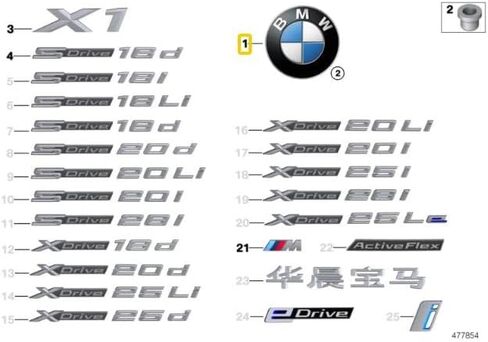 BMW 51-14-7-376-339 Plaque (with Adhesive Film:511410), 1 Pack in Saudi Arabia