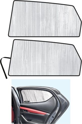 Side Window Rear Seat 2nd Row Sunshade Custom Fit for 2019 2020 2021 2022 2023 2024 2025 Mazda Mazda3 Hatchback, UV Reflector Sun Protection Accessories (Set of 2) in Saudi Arabia