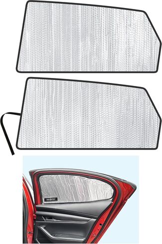 Side Window Rear Seat 2nd Row Sunshade Custom Fit for 2019 2020 2021 2022 2023 2024 2025 Mazda Mazda3 Hatchback, UV Reflector Sun Protection Accessories (Set of 2) in Saudi Arabia