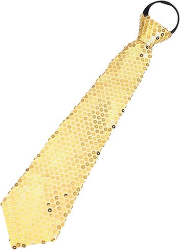 Muloo ساطع الترتر TIE TIE GLITTER PAILLETTE قابلة للتعديل سستة العنق على الرقبة مسبقة التآكل إكسسوارات الأزياء ، تقريبا. 36x8cm/14.17x3.15in ، البرتقال in Kuwait