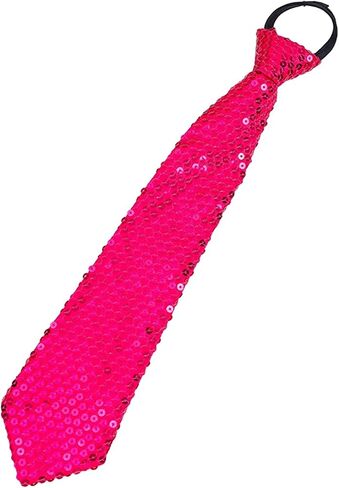 Muloo ساطع الترتر TIE TIE GLITTER PAILLETTE قابلة للتعديل سستة العنق على الرقبة مسبقة التآكل إكسسوارات الأزياء ، تقريبا. 36x8cm/14.17x3.15in ، البرتقال in Kuwait