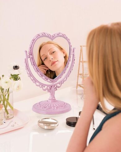 مرآة قلب D & XQAUO PINK للمكتب Coquette Room Decor in Kuwait