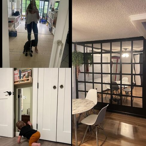 Wall Mirror Full Length for Bedroom,Glass Gym Mirrors,Extra Thick: 0.12 inch,（Hexagonal Mirror） 6 x 10 x12 inch 6 Pcs, It is Suitable for Dance Studios, Wardrobe Doors, bedrooms, Gyms. in Saudi Arabia