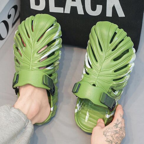 Optigard Monstera Slippers for Women and Men,Monstera EVA Thick Sole Pillow Slippers,Non Slip Quick Drying Breathable Beach Monstera Slides in Kuwait