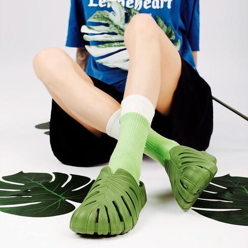 Optigard Monstera Slippers for Women and Men,Monstera EVA Thick Sole Pillow Slippers,Non Slip Quick Drying Breathable Beach Monstera Slides in Kuwait