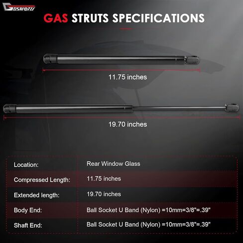 Rear Window Glass Lift Supports & Rear Windshield Struts Shocks Gas Springs 4644 PM2013 SG314012 SG326011 Compatible Replacement for 1994-2002 Honda Passport, 1991-2004 Isuzu Rodeo in Saudi Arabia