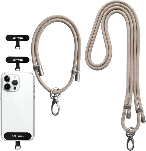 Cell Phone Lanyard Adjustable,2×Pads,1×Adjustable Neck Strap,1×Adjustable Wrist Strap,Outdoor Travel Essential (Blue) in Saudi Arabia