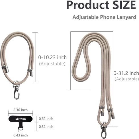 Cell Phone Lanyard Adjustable,2×Pads,1×Adjustable Neck Strap,1×Adjustable Wrist Strap,Outdoor Travel Essential (Blue) in Saudi Arabia