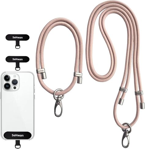 Cell Phone Lanyard Adjustable,2×Pads,1×Adjustable Neck Strap,1×Adjustable Wrist Strap,Outdoor Travel Essential (Blue) in Saudi Arabia