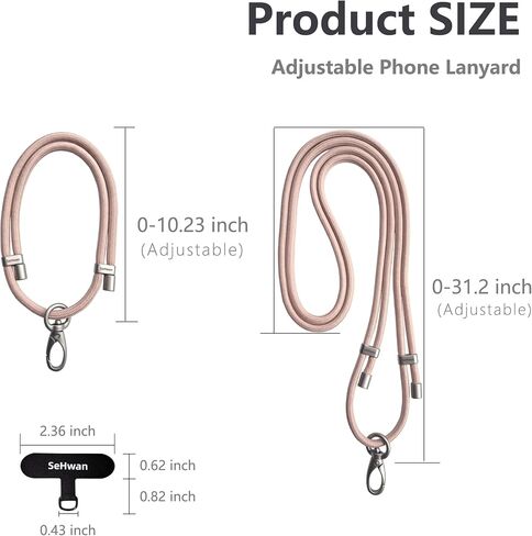 Cell Phone Lanyard Adjustable,2×Pads,1×Adjustable Neck Strap,1×Adjustable Wrist Strap,Outdoor Travel Essential (Blue) in Saudi Arabia