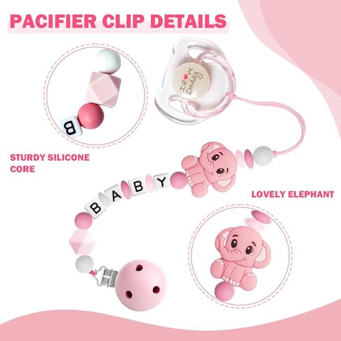 SCOM 3 Pcs Reborn Baby Doll Accessories Set - Magnetic Pacifiers & Baby Bottles with Silicone Pacifier Clips for Reborn Dolls Boys & Girls for Doll Lovers in Kuwait