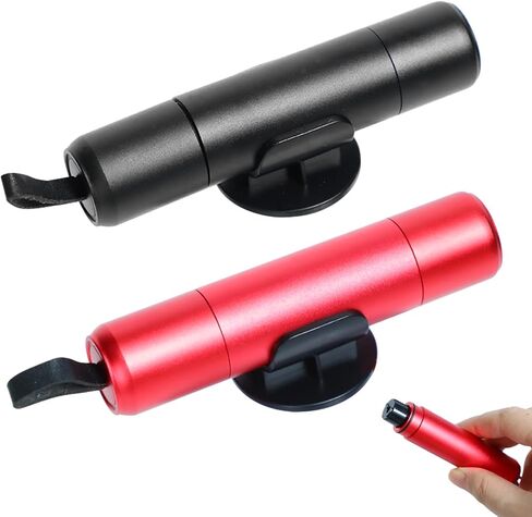 2 PCS Window Breaker Cutter ، أدوات كسر نافذة السيارات ، قاطعات زجاجية للطوارئ ، إكسسوارات أدوات نافذة السيارات (أسود ، أحمر) in Kuwait