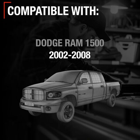 T1A Tailgate Handle Assembly, Upgraded Metal - Compatible with 2002-2008 Dodge Ram 1500, 03-09 Ram 2500, 03-09 Ram 3500 - Textured Black w/Camera Hole - OEM 55276237AA-ACHMT, 80165 in Saudi Arabia