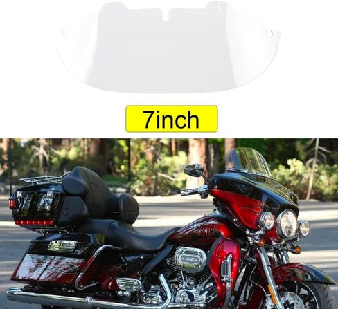 7 "الزجاج الأمامي الصافي متوافق مع 1996-2013 Harley Davidson Touring Electra Glide Street Glide Flht Flhtcu Ultra Classic Glide Flhx Flhtk Tri Glide 96-13 in Saudi Arabia