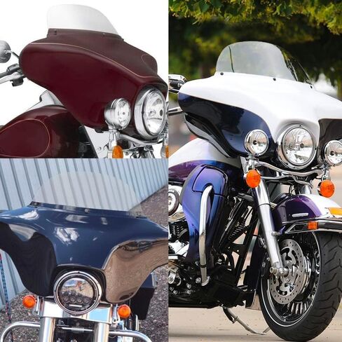 7 "الزجاج الأمامي الصافي متوافق مع 1996-2013 Harley Davidson Touring Electra Glide Street Glide Flht Flhtcu Ultra Classic Glide Flhx Flhtk Tri Glide 96-13 in Saudi Arabia