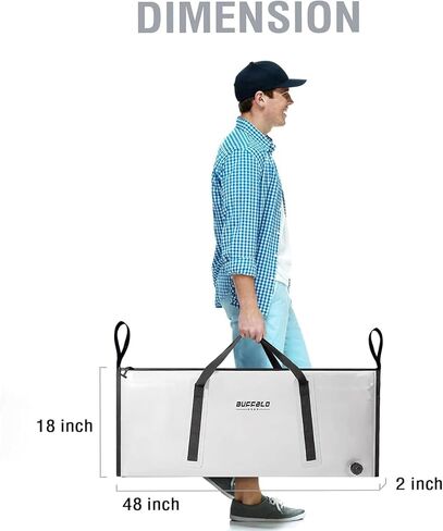Buffalo Gear Insulated Fish Cooler Bag Portable Fish Kill Bag Keep Ice-cold More Than 48 Hours in Kuwait