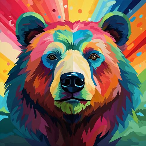 Bimkole 5D Diamond Art Kits for Adults Bear, Full Drill DIY Rhinestone Embroidery Set Paint with Diamonds Art by Number Kits Cross Stitch Home Wall Craft Decoration 12x16 Inch QG3031 in Kuwait