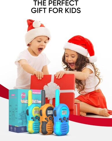 Rechargeable Walkie Talkies for Kids Walkie Talkies Long Range for Boy & Girl Age 3 to 12 Year Old Birthday Toys - 3 Pack Blue Orange Rose in Kuwait