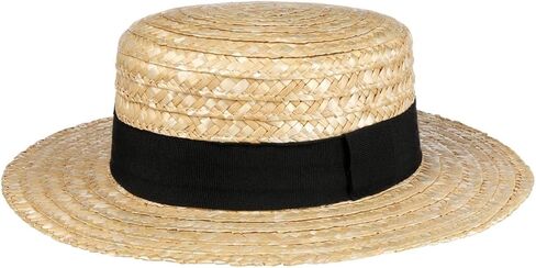 Lipodo Boater Straw Hat Women/Men Nature 7 3/8 in Kuwait