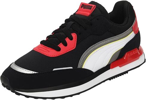 PUMA Women's Deviate Nitro Running Shoe, Puma Black-Puma White 07, 7.5 in Saudi Arabia