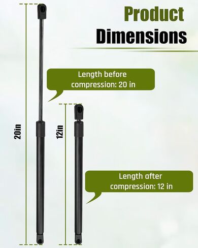 C16-32076 Front Window Lift Support Gas Shock Strut Fit for Polaris Ranger 2013-2025 Replace 2207158 7043889(2PCS) in Saudi Arabia