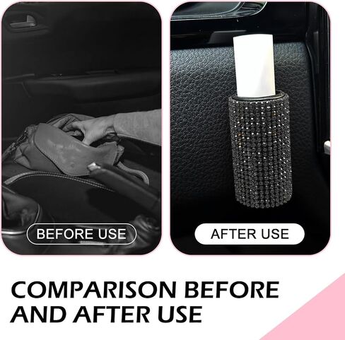 حامل Chapstick للسيارة ، حامل CAR CAR CAR ، حامل بلسم الشفاه بلينغ راينستون ، إكسسوارات للسيارات للنساء ، مناسبة لمعظم المركبات (الوردي) in Saudi Arabia
