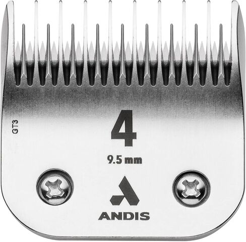 Andis 72610 Ultra Edge Dog Clipper Blade – Made from High-Carbon Steel with Extended Edge Life, Includes Size-7 Skip Tooth, Harder Cutting Surface with Sharp Edge - 1/8-Inch Cut Length, Chrome in Kuwait