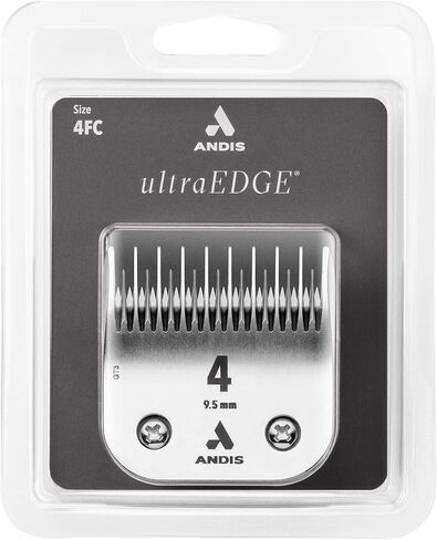 Andis 72610 Ultra Edge Dog Clipper Blade – Made from High-Carbon Steel with Extended Edge Life, Includes Size-7 Skip Tooth, Harder Cutting Surface with Sharp Edge - 1/8-Inch Cut Length, Chrome in Kuwait